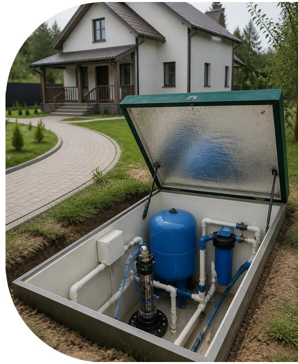 Автономное водоснабжение дома в Кольчугине от 152565 р. | АПаруса-Кль